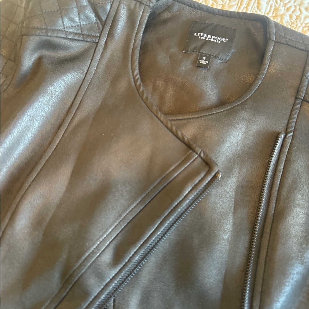 Liverpool black faux leather jacket